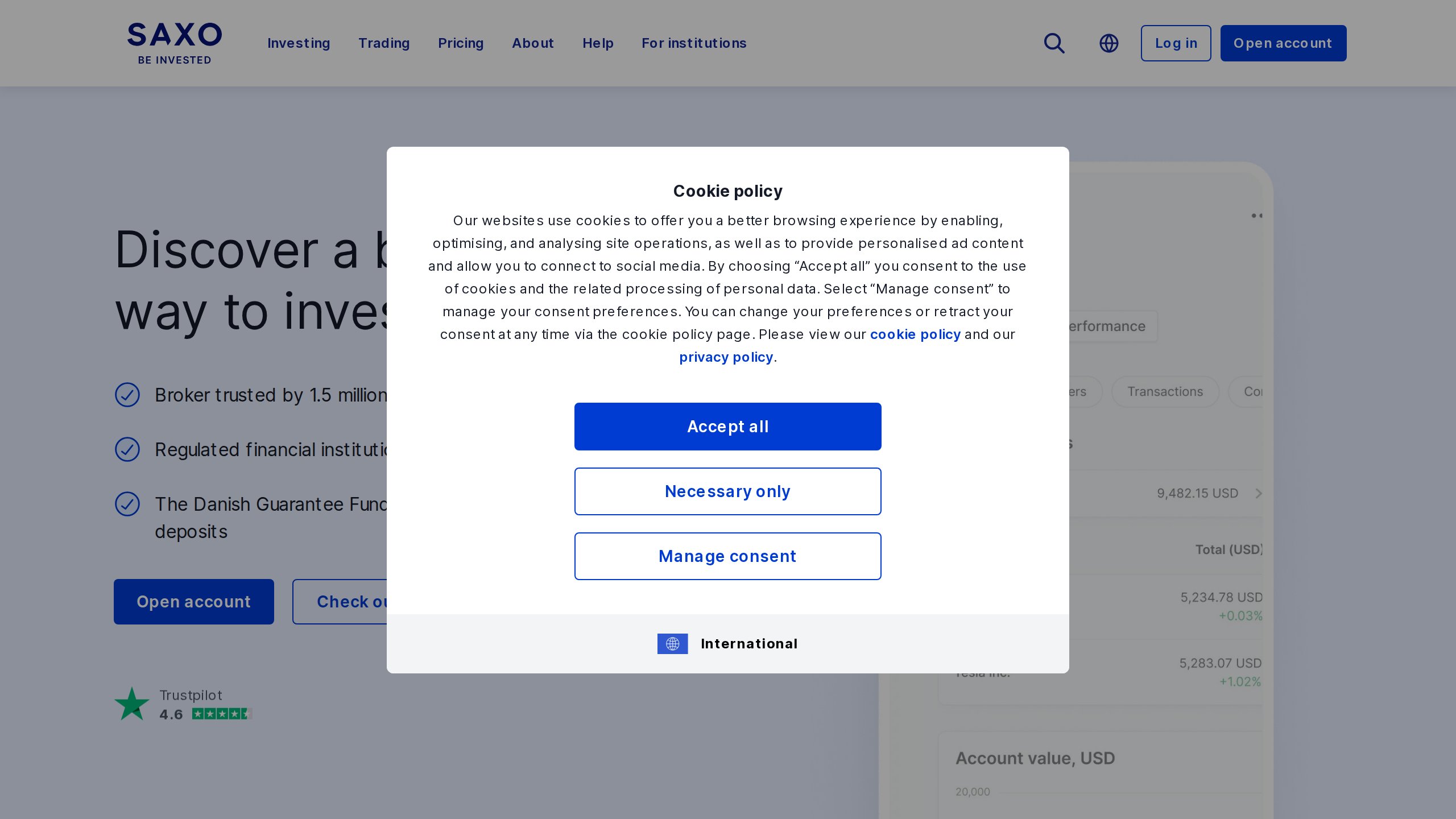 Saxo Bank SaxoTraderGO Screenshot